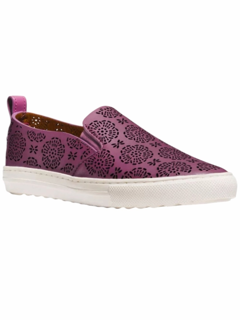 COACH Slip-On Laser Cut Leather Sneaker Size 9.5